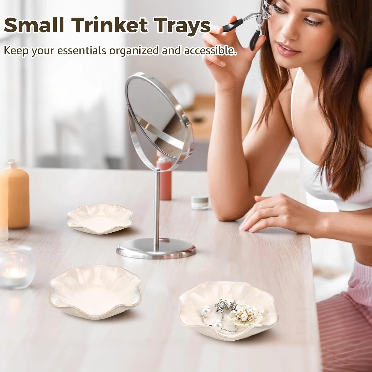 Small Trinket Trays / White / Set of 9