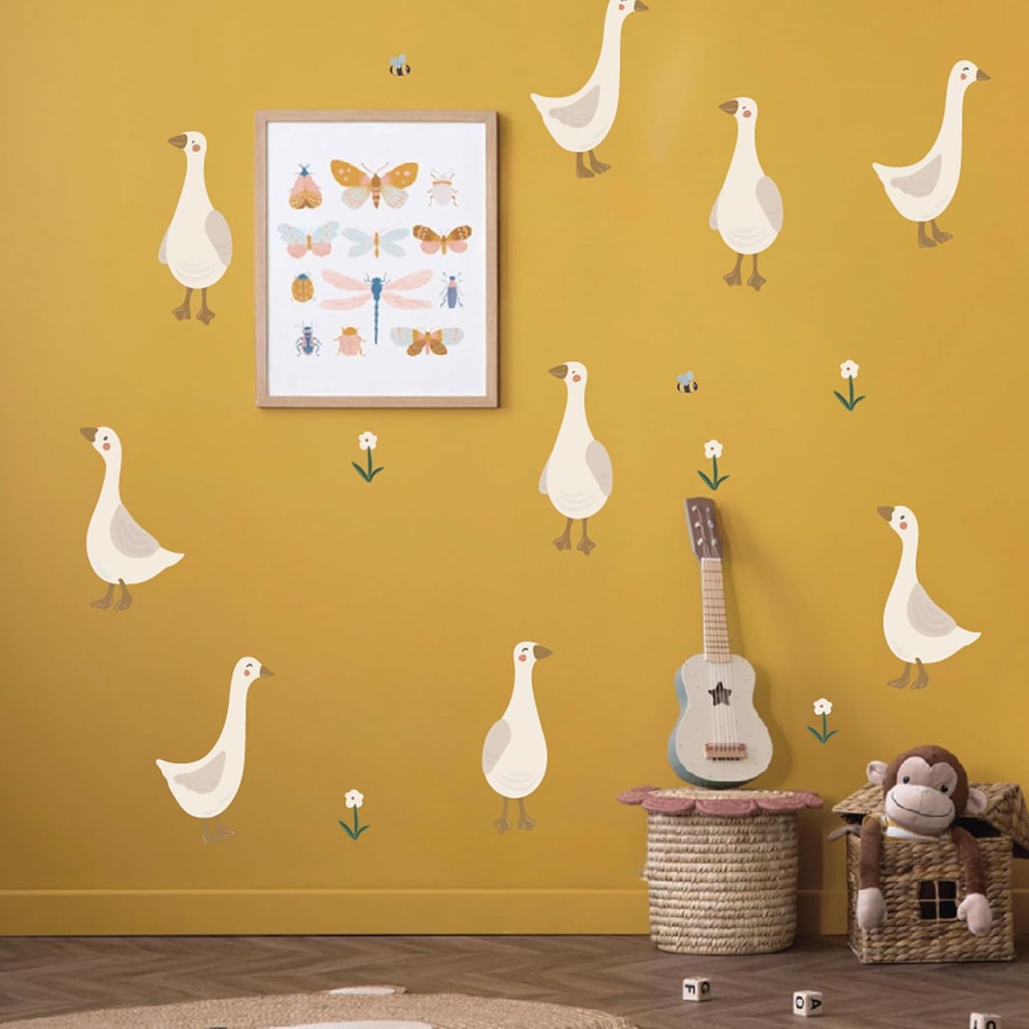 Boho Fabric Geese Wall Sticker