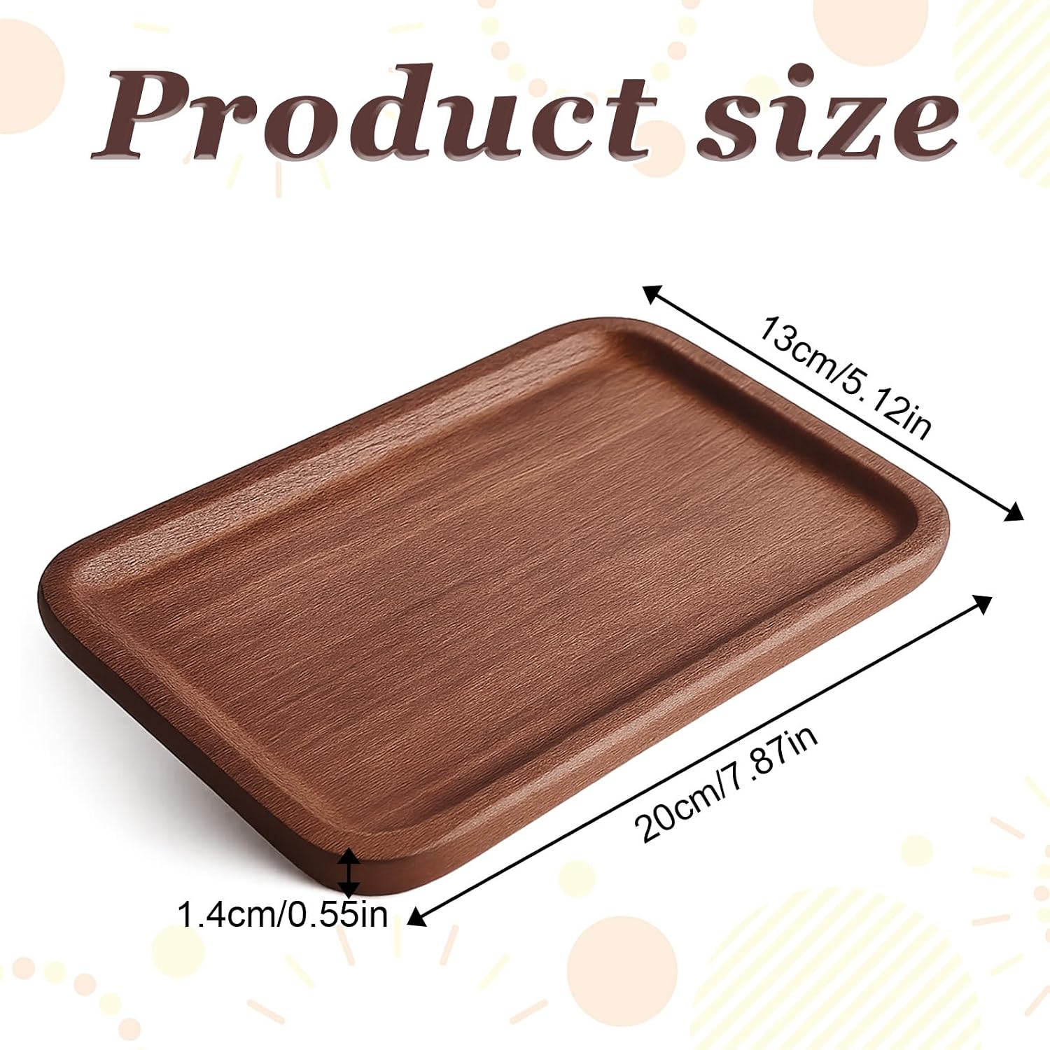 Small Wood Tray / 7.8 Inch