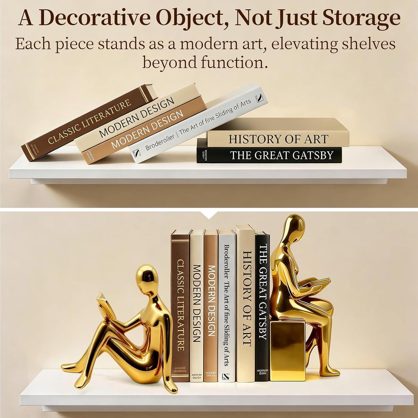 Ceramic Book Ends / Decorative Bookends Set
