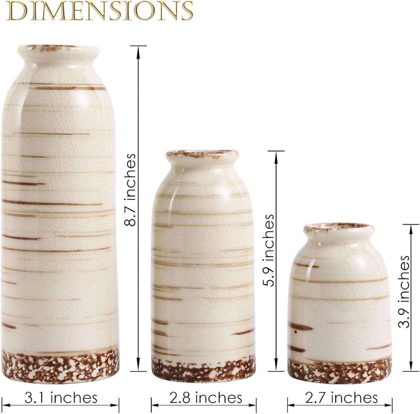 Ceramic Vase / Handcrafted Ceramic Vases / Set A / Set of 3
