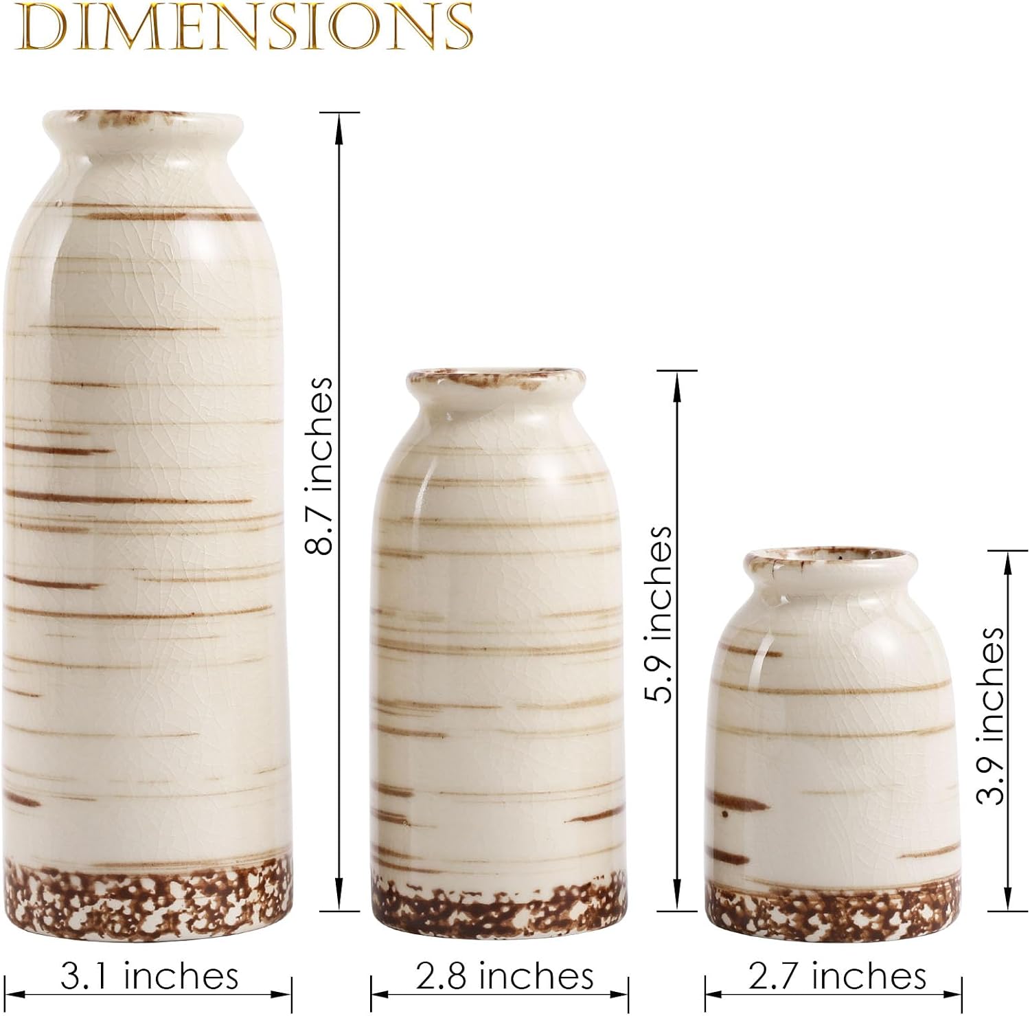 Ceramic Vase / Handcrafted Ceramic Vases / Set A / Set of 3