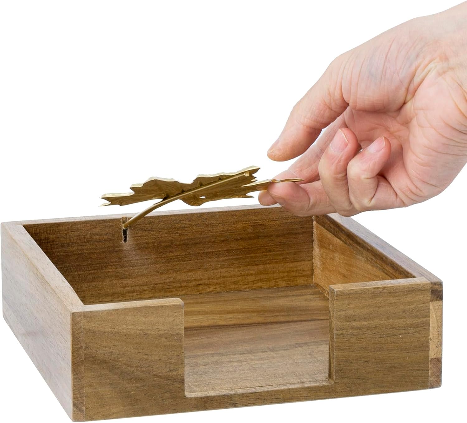 Acacia Wood Tabletop Napkin Holder / Acacia001