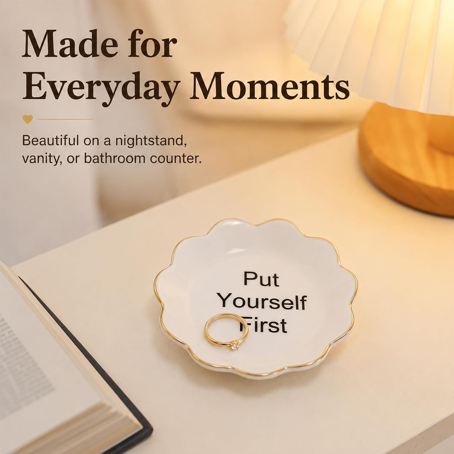 Ceramic Ring Holder / Put Yourself First