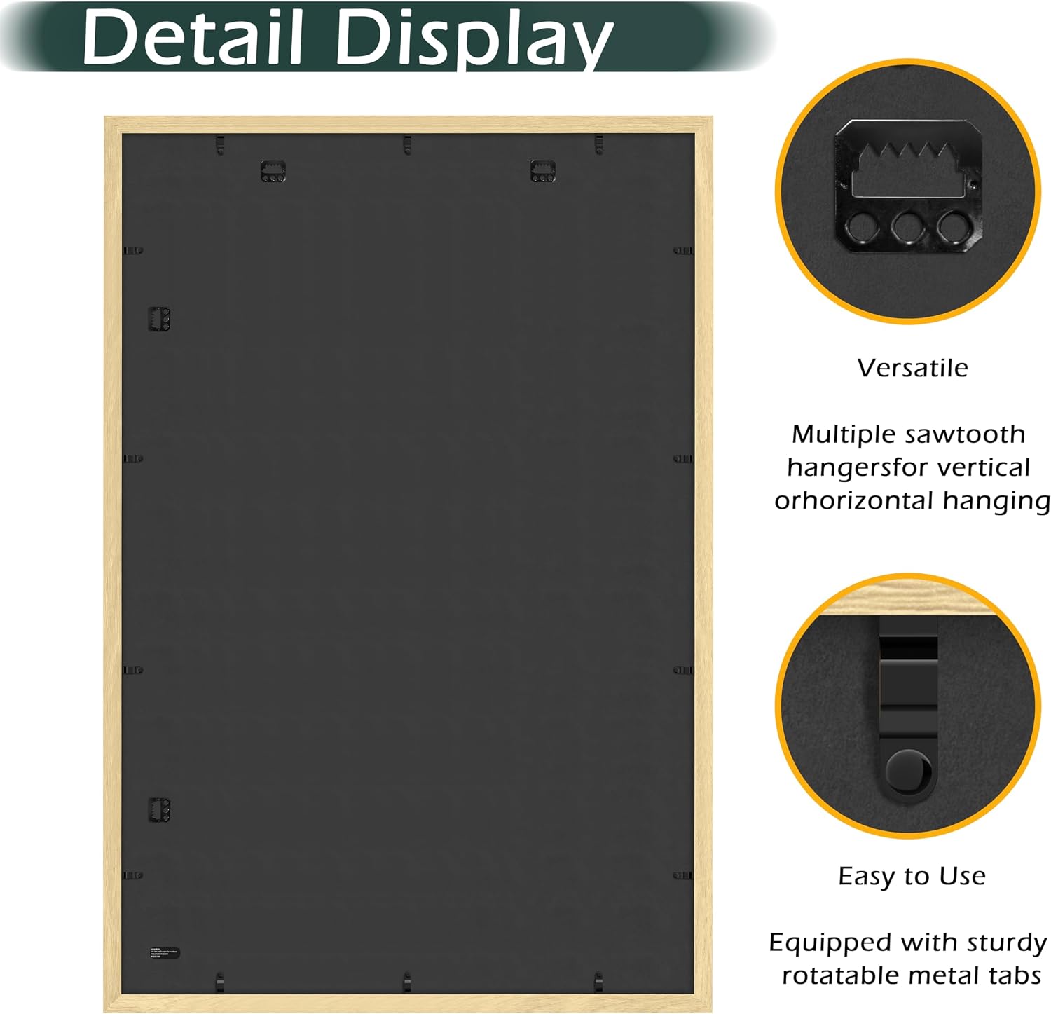 FrameWorks 24”x36” Wooden Poster Frame, Classic Natural Oak Matte Edged Frames w/Shatterproof Acrylic Glass, Photos