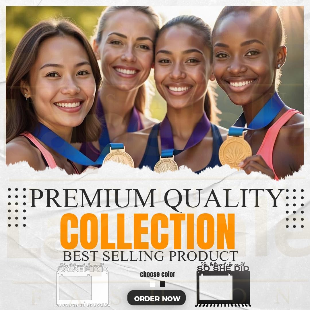 She Believed She Could SO SHE DID Race Medal Holder Wall Hanger,Marathon Medal Display and Runner Medal Hanger