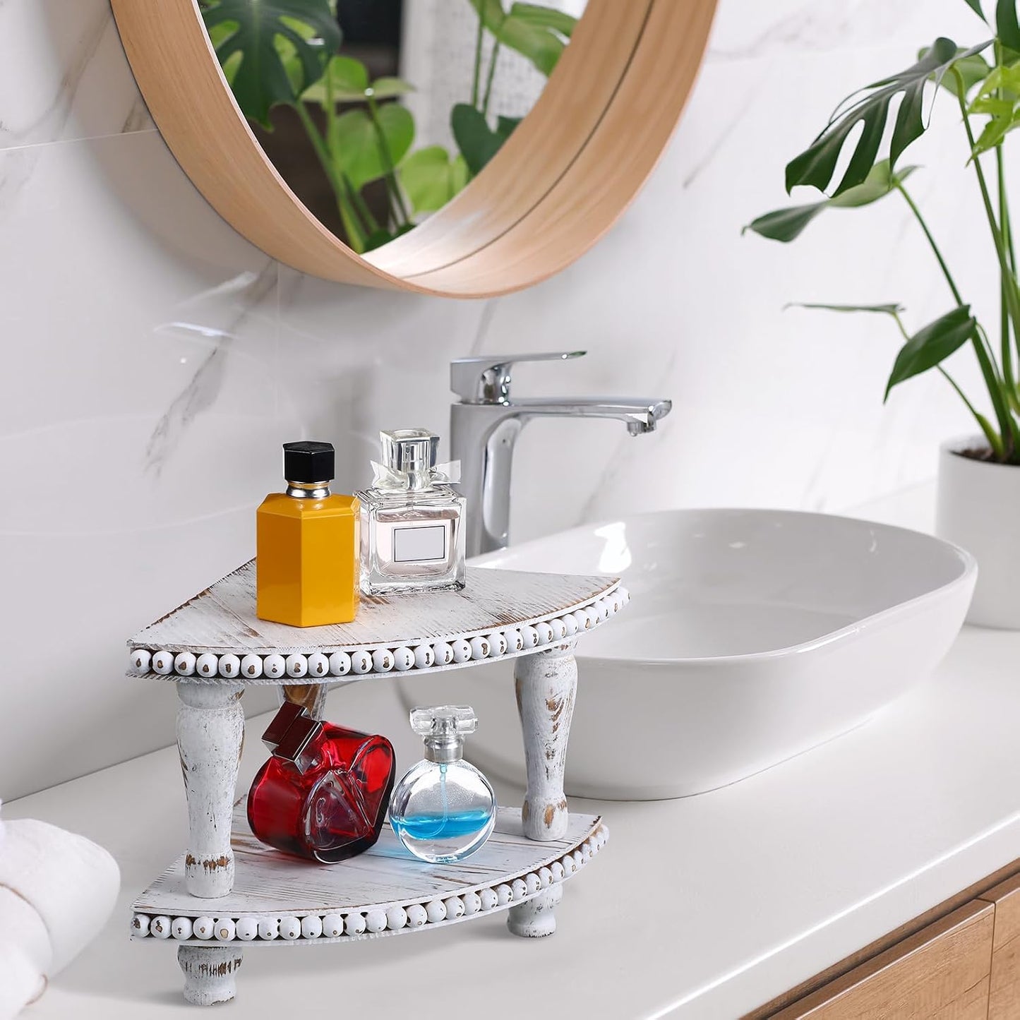2 Tiered Corner Riser / White