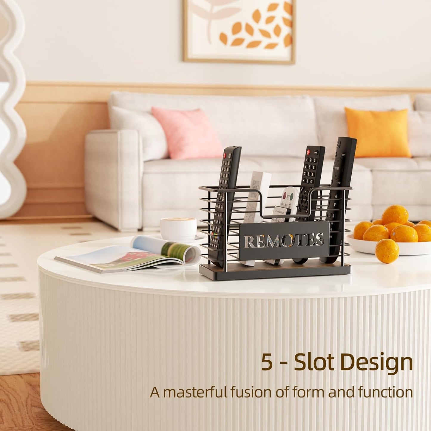Remote Control Holder / 5 Slot-brown