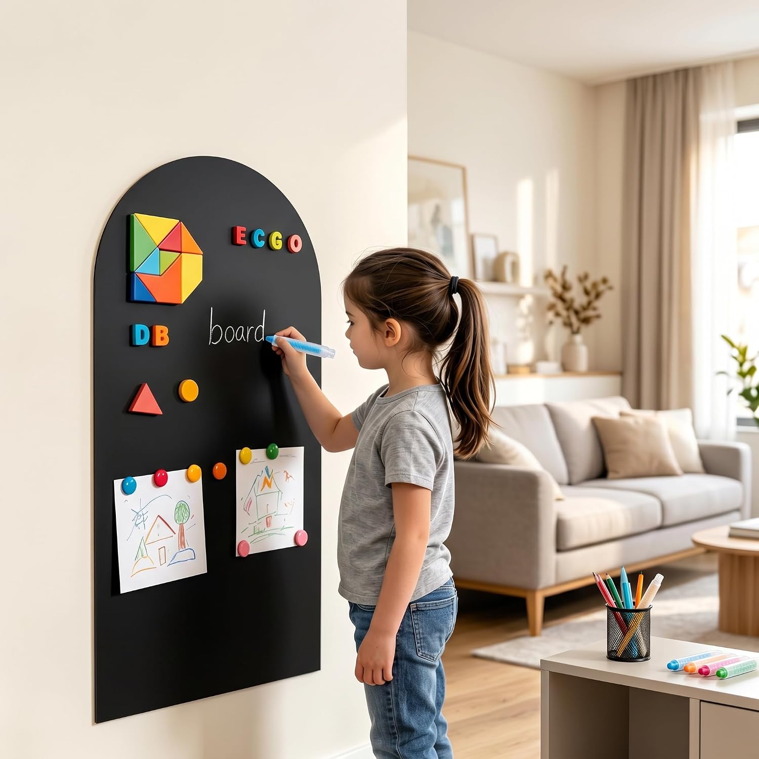 Magnetic Arch Wall Decal / Black / 40 x 18