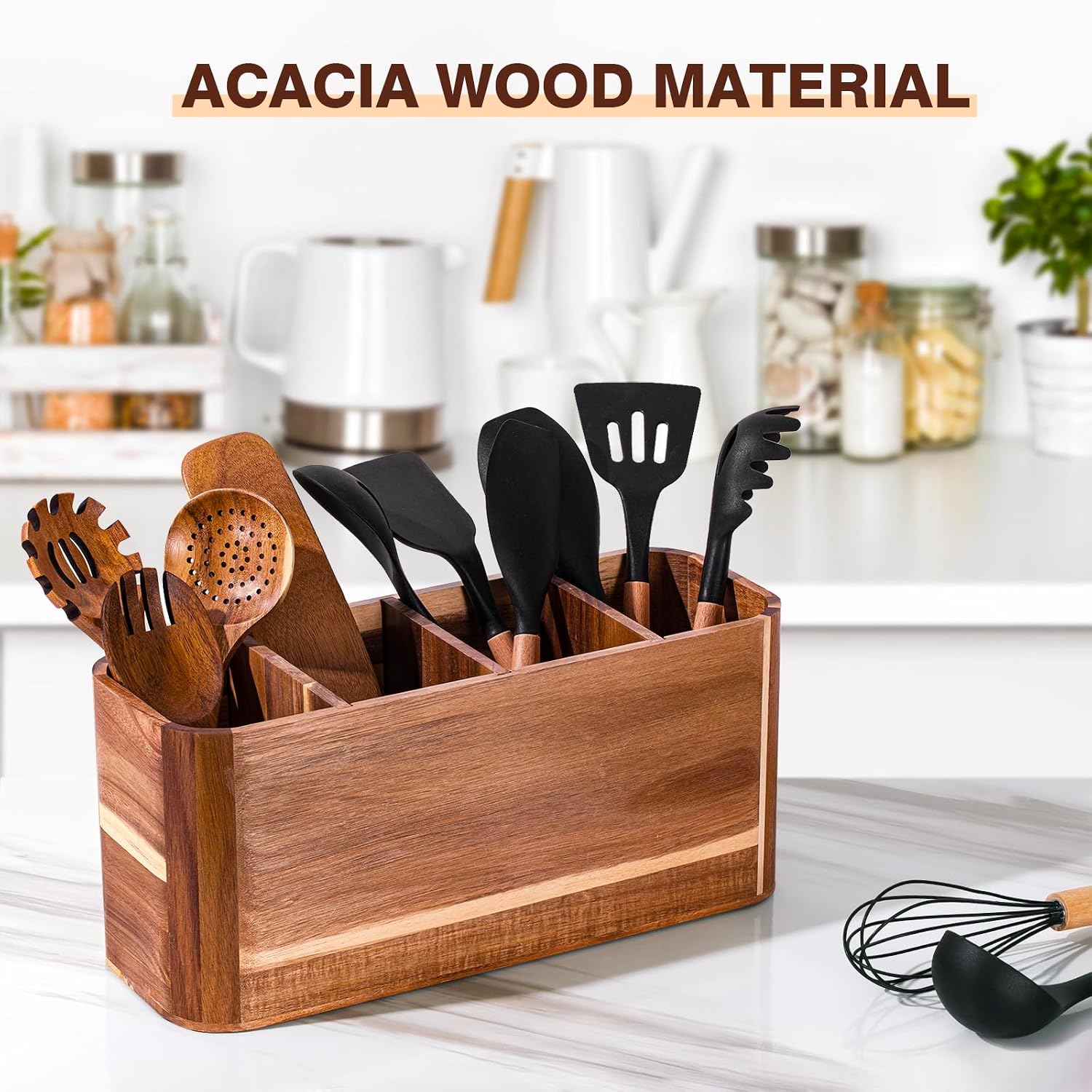 WDT Tool Utensil holder for Kitchen Counter - Large Kitchen Utensil Holder Organizer for Counter or Countertop, Large