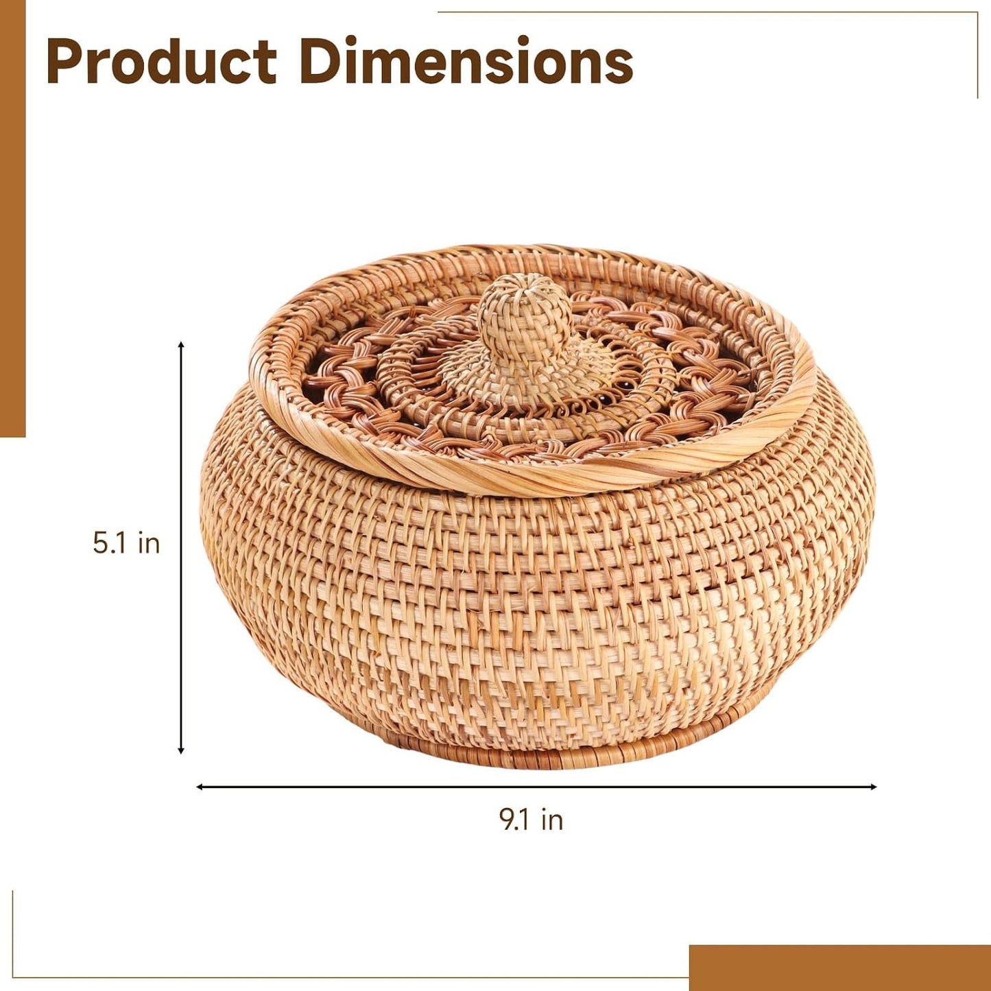 Round Woven Basket / 9.1 Inch