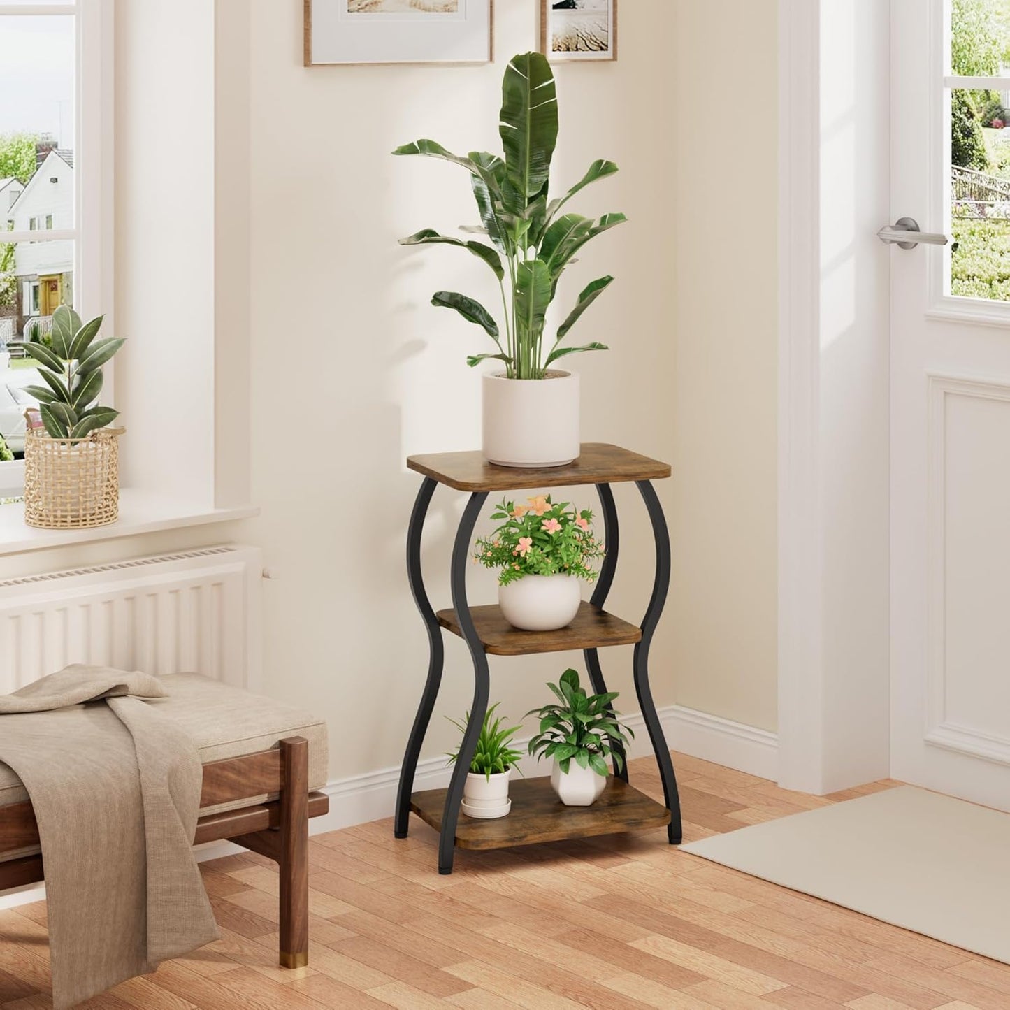 Small End Table for Small Spaces / Rustic Brown