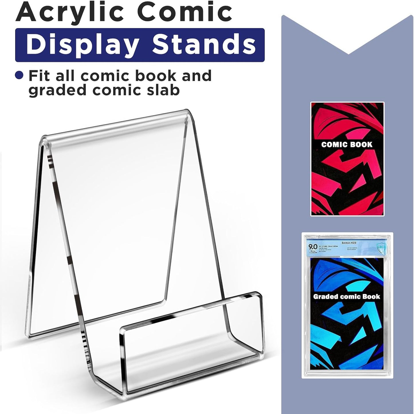 Acrylic Comic Book Display Shelves / Clear / Set of 6