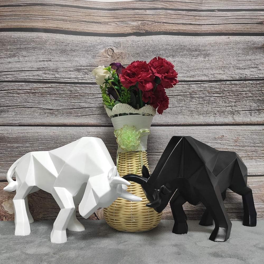 Polyresin Figurine Home Decor / White Bull