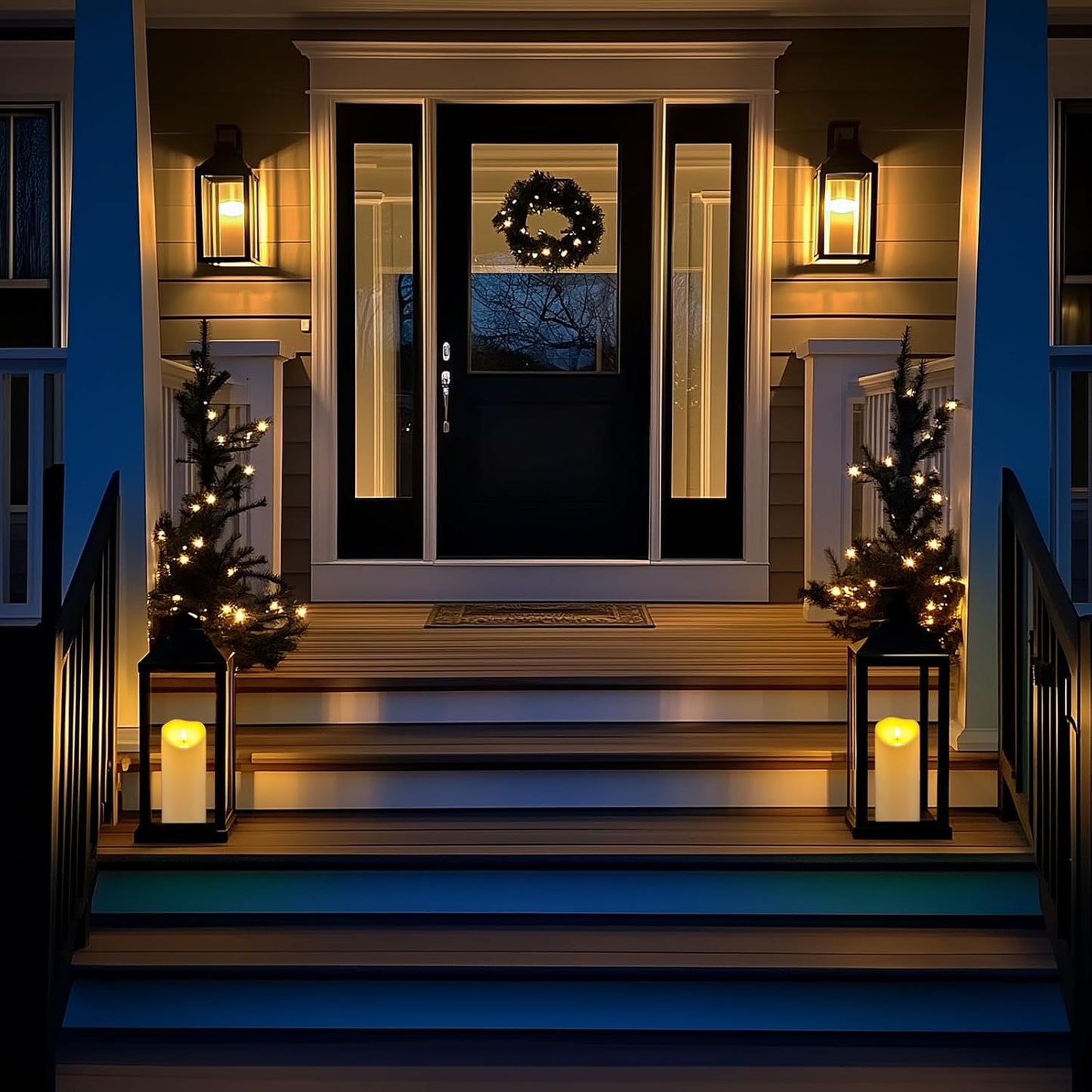 Homemory 4"x9" Outdoor Waterproof Flameless Candles with Timers and Remote Control, Battery Operated Candles, LED