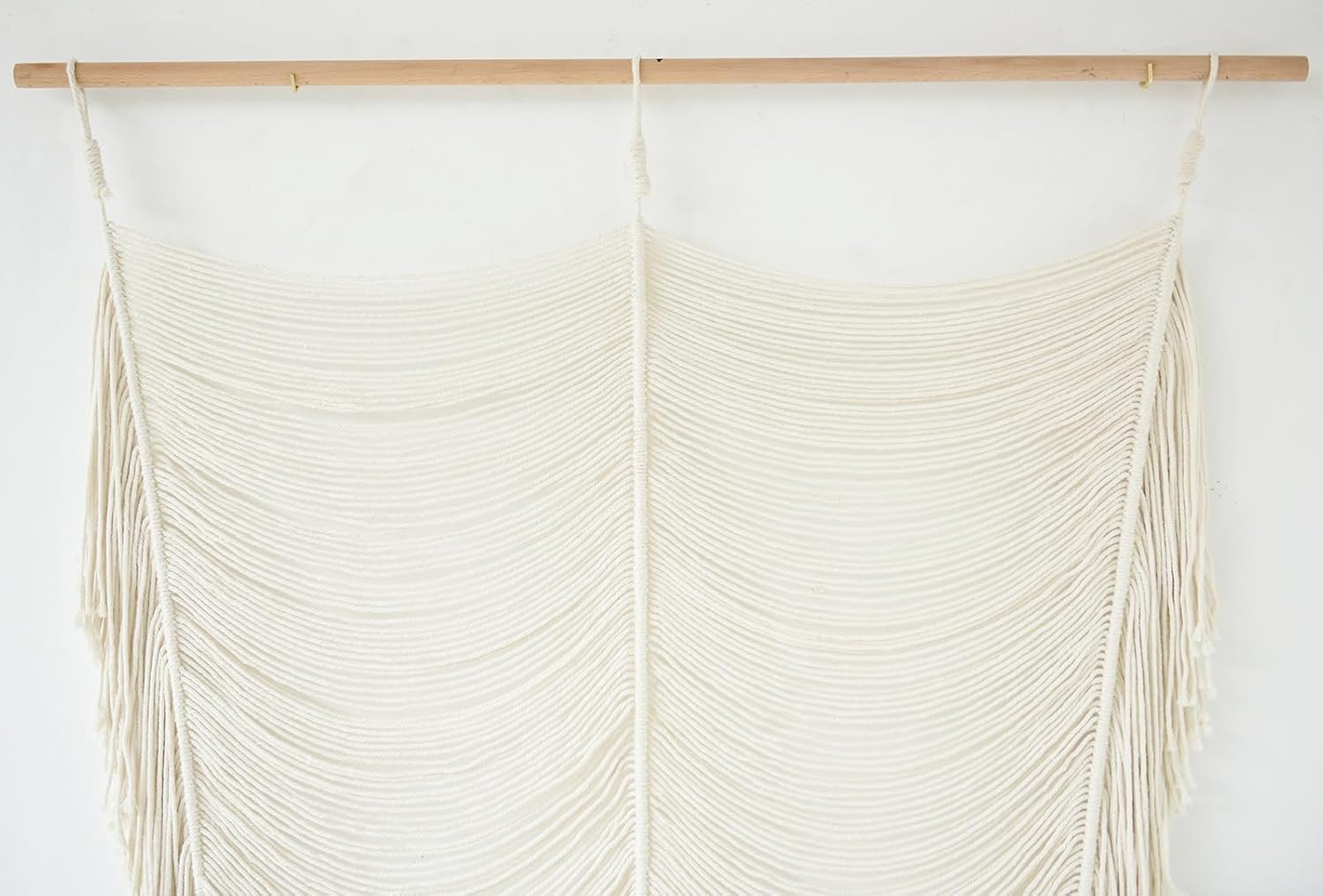 Macrame Curtain Room Divider Doorway CurtainBoho Curtain Doorway Window Wall Decor Fiber / Ivory1