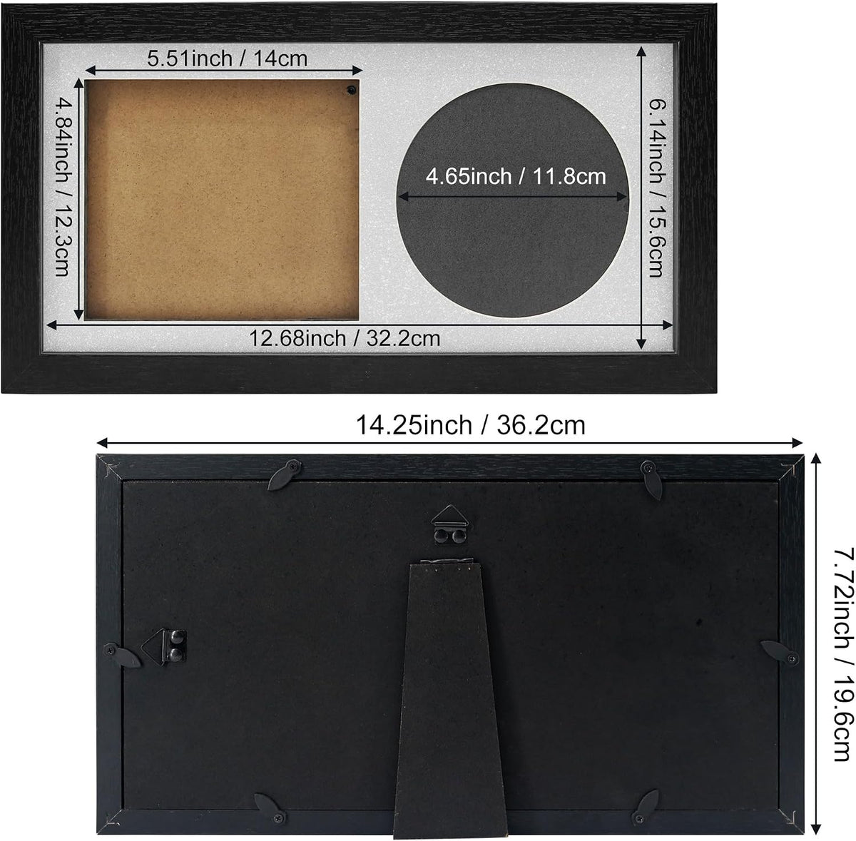 14.4" x 7.9" CD Display Frame with Real Glass | Signed CD Music Frame for Wall and Tabletop,CD Holder with Silver Mat