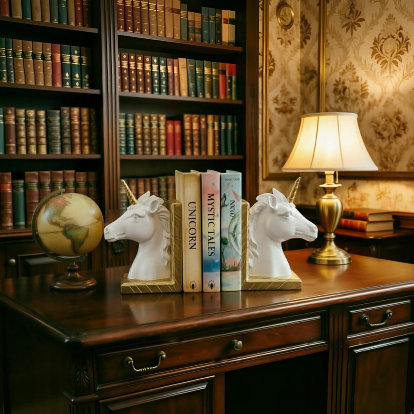Decorative Bookends / Creative Resin Bookends / White