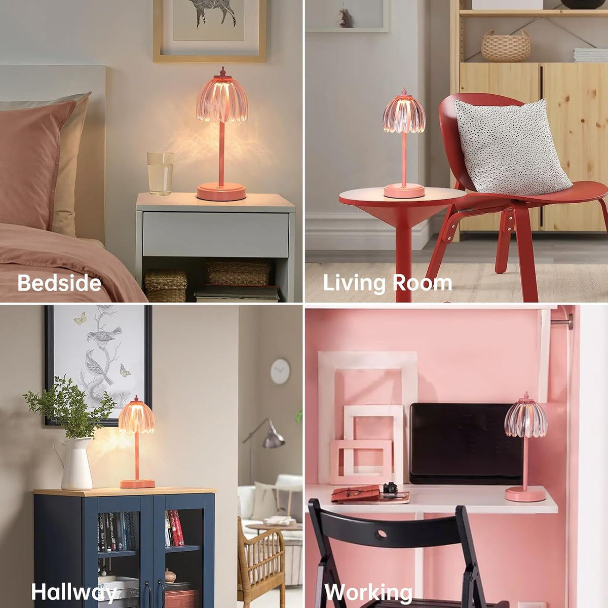 Shenmoyl Rechargeable Table Lamp with 5200mAh Battery & Touch Control - 3 Adjustable Color Temperatures, Cordless