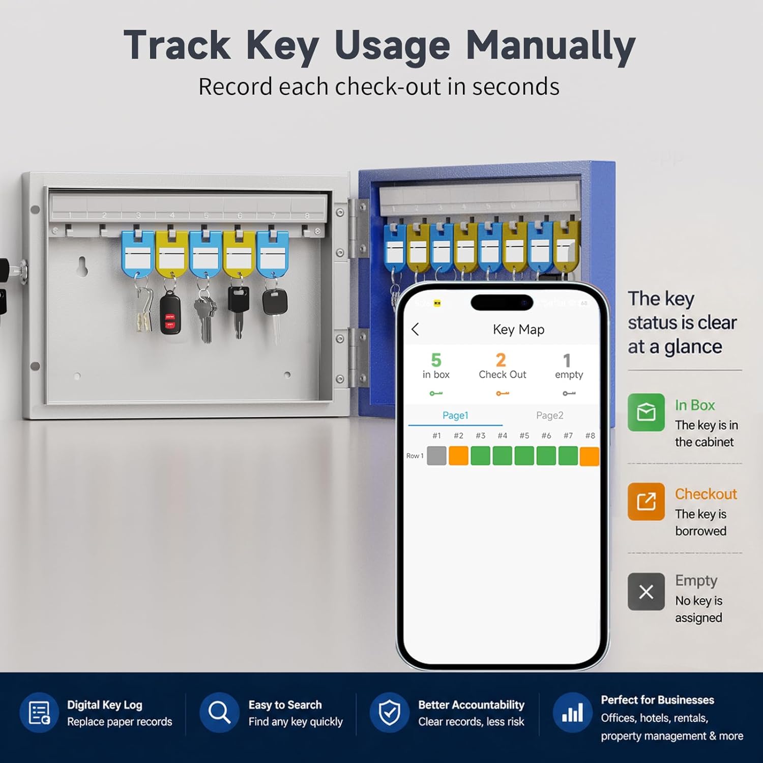 Key Organizer box / APP Bluetooth/One Time Password Share/Wi-Fi Remote