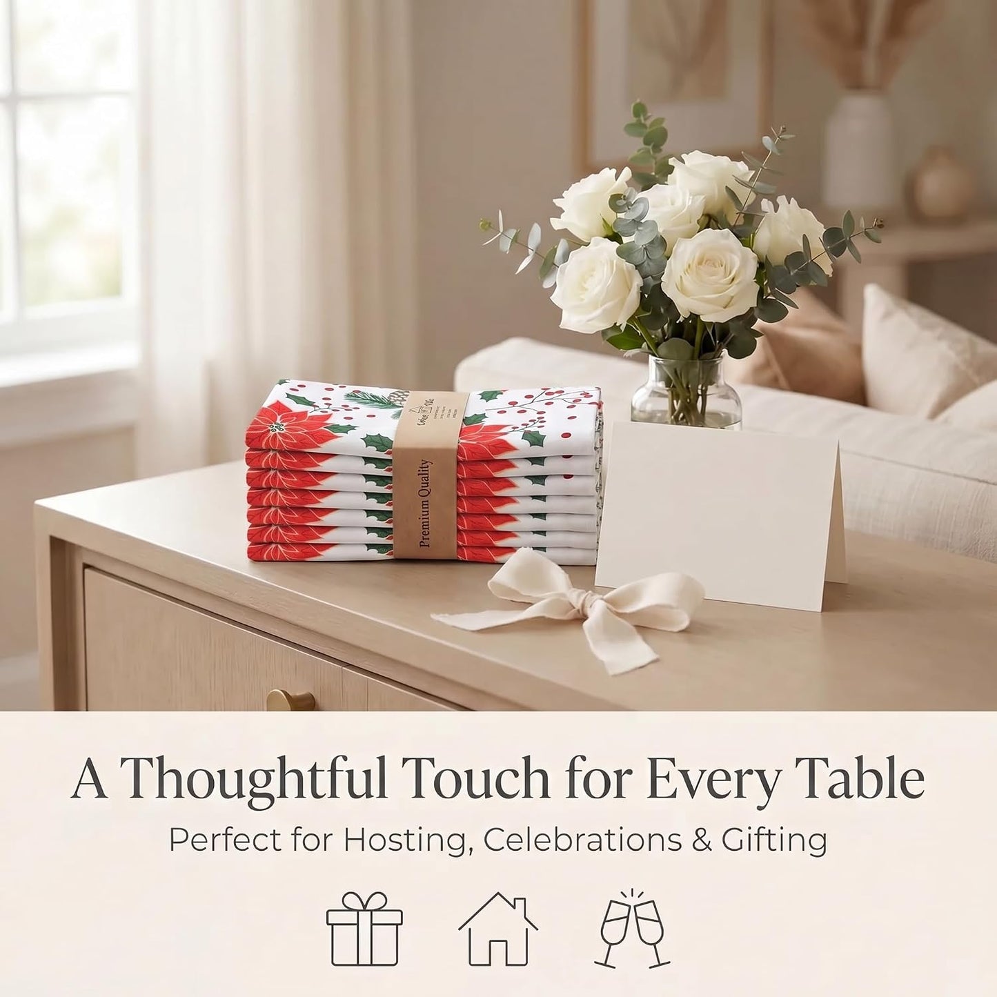 Urban Villa Cloth Napkins Cotton 20x20 (Set of 12) Pinecone