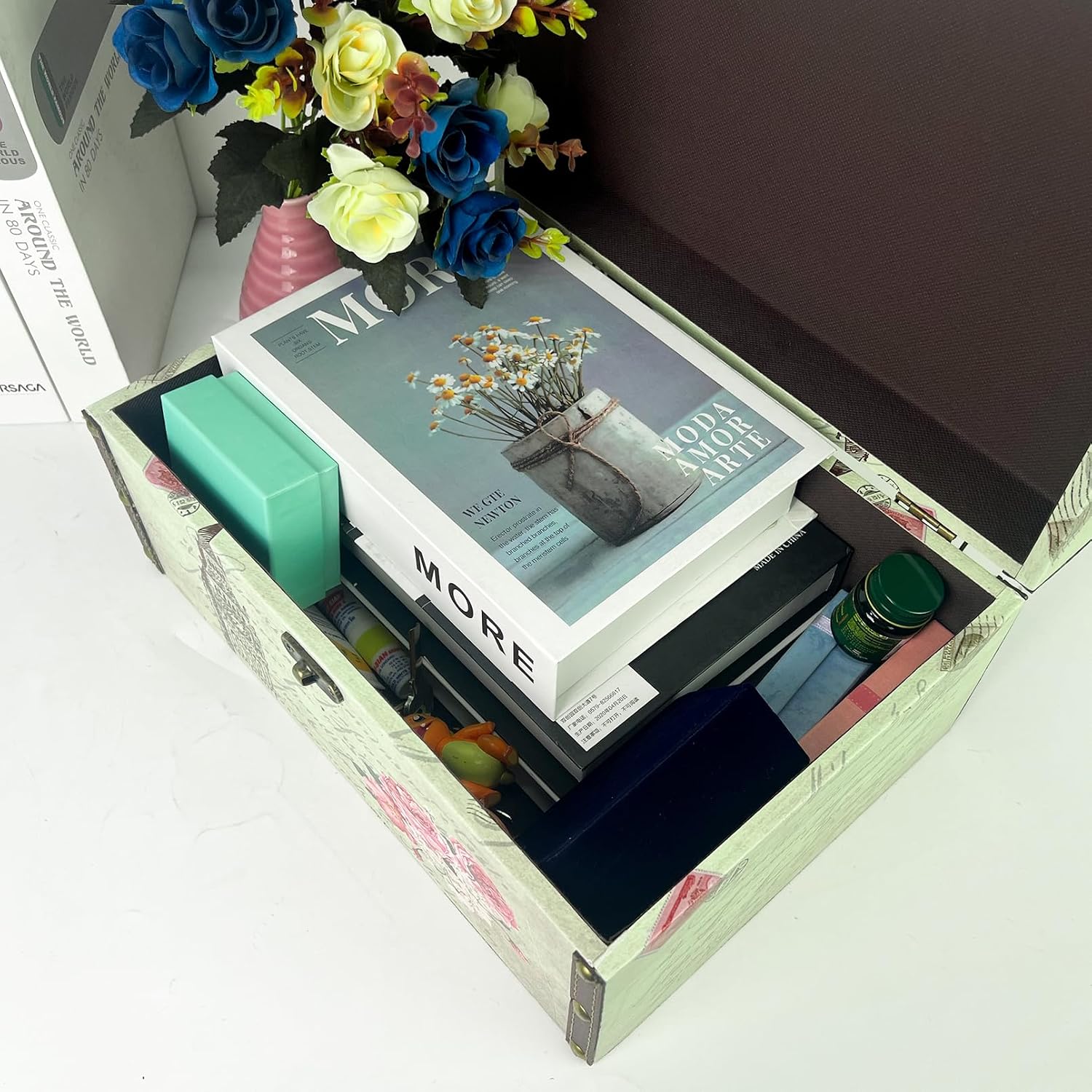 Small Wooden Decorative Storage Box / Tower