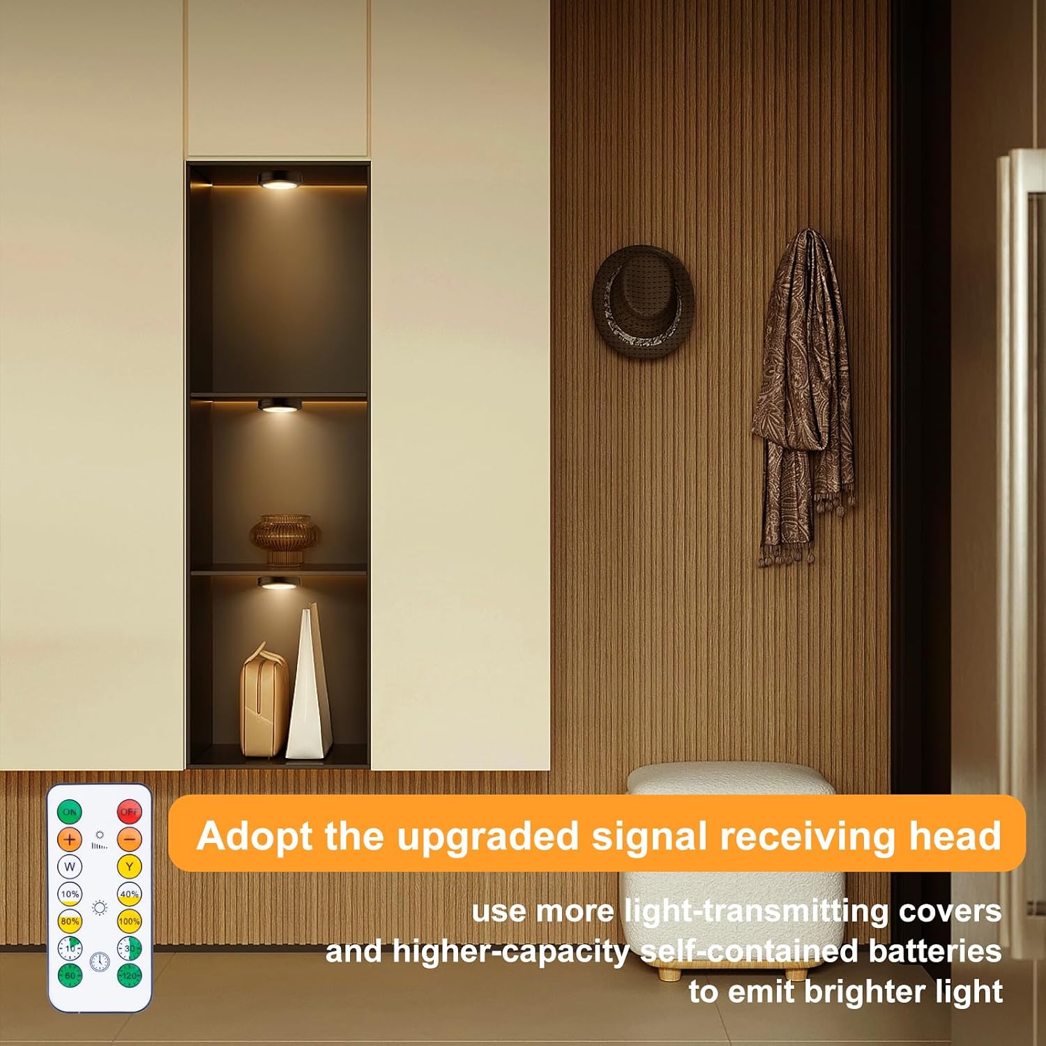 Puck Lights with Remote, Wireless LED Puck Light for Kitchen,Battery Operated Under Cabinet Lights, Under Counter