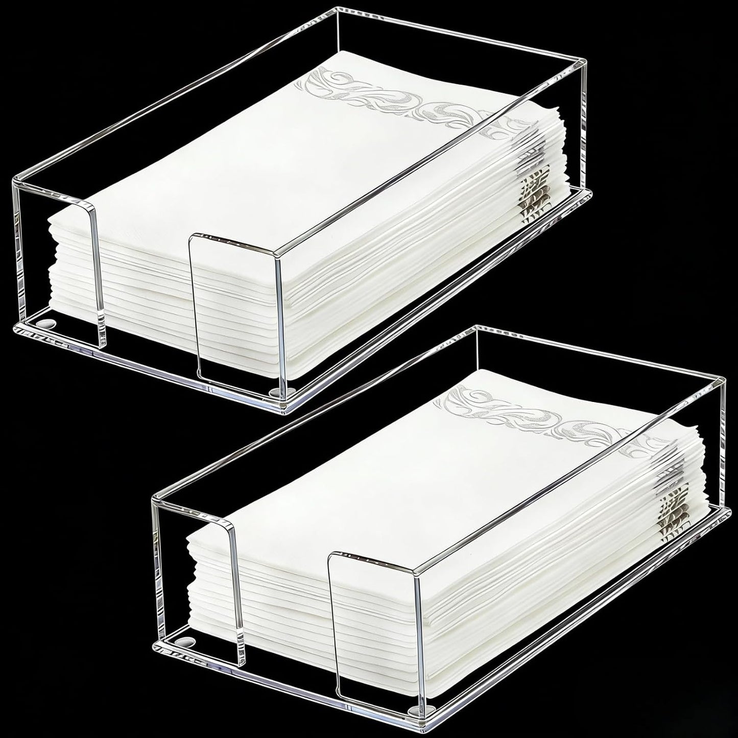 Acrylic Napkin Holder / Clear / Set of 2