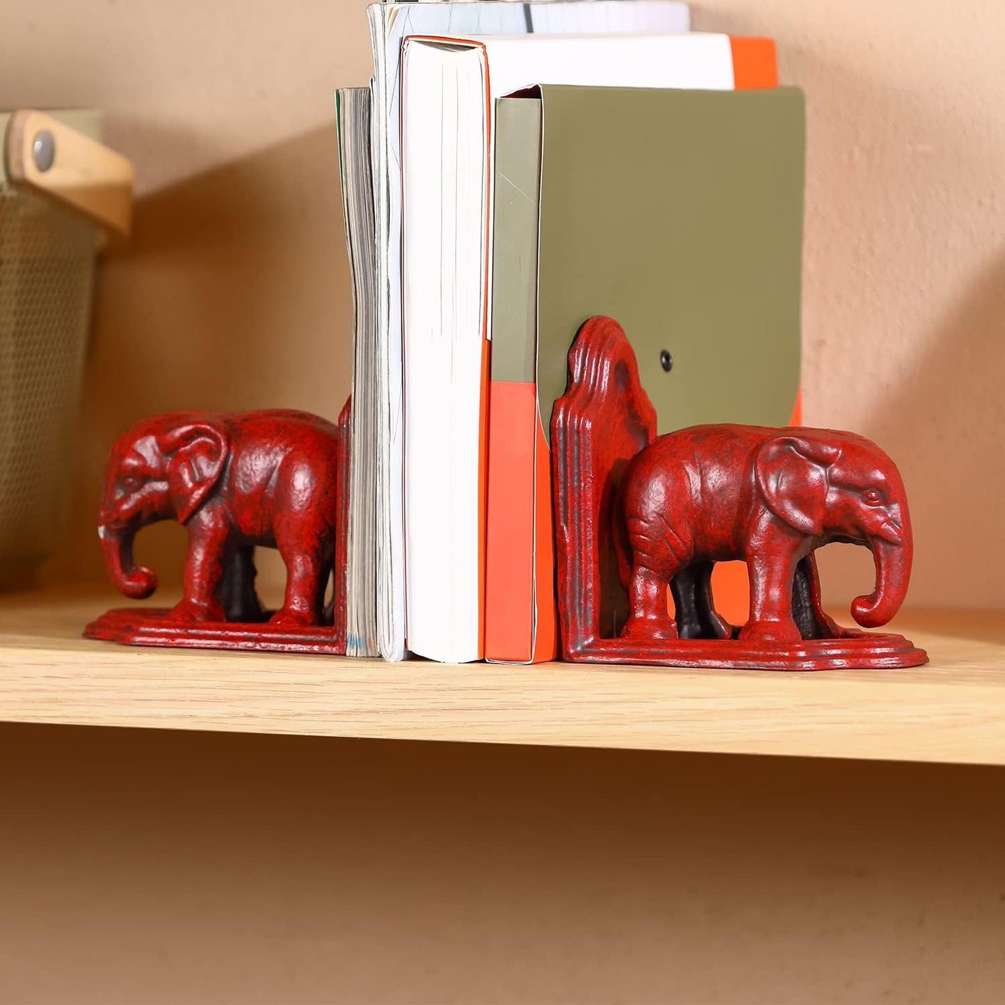 Sturdy Book Holder / Elephant Bookends for Heavy Books