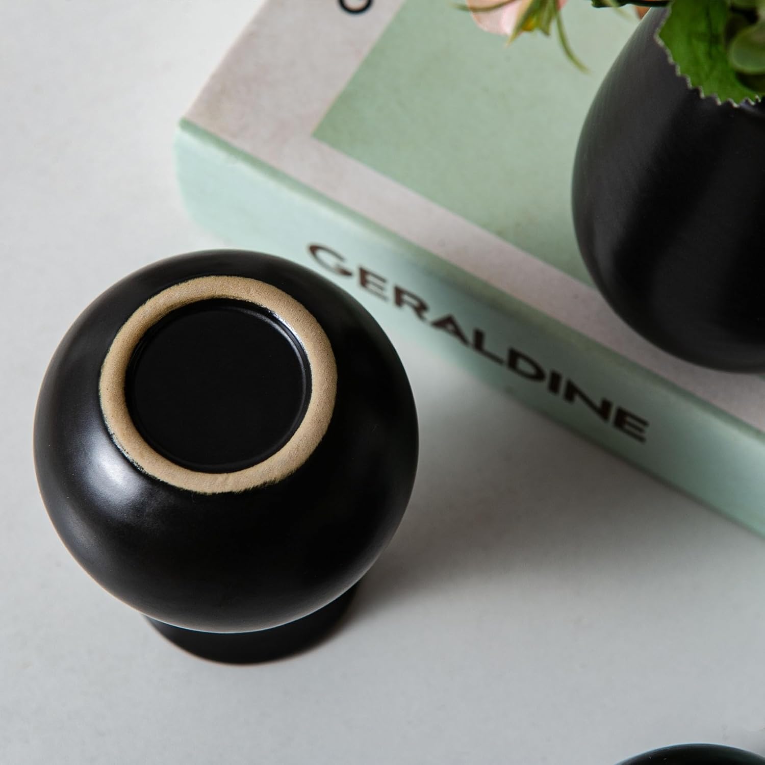 Ceramic Bud Vase / Black / Set of 11