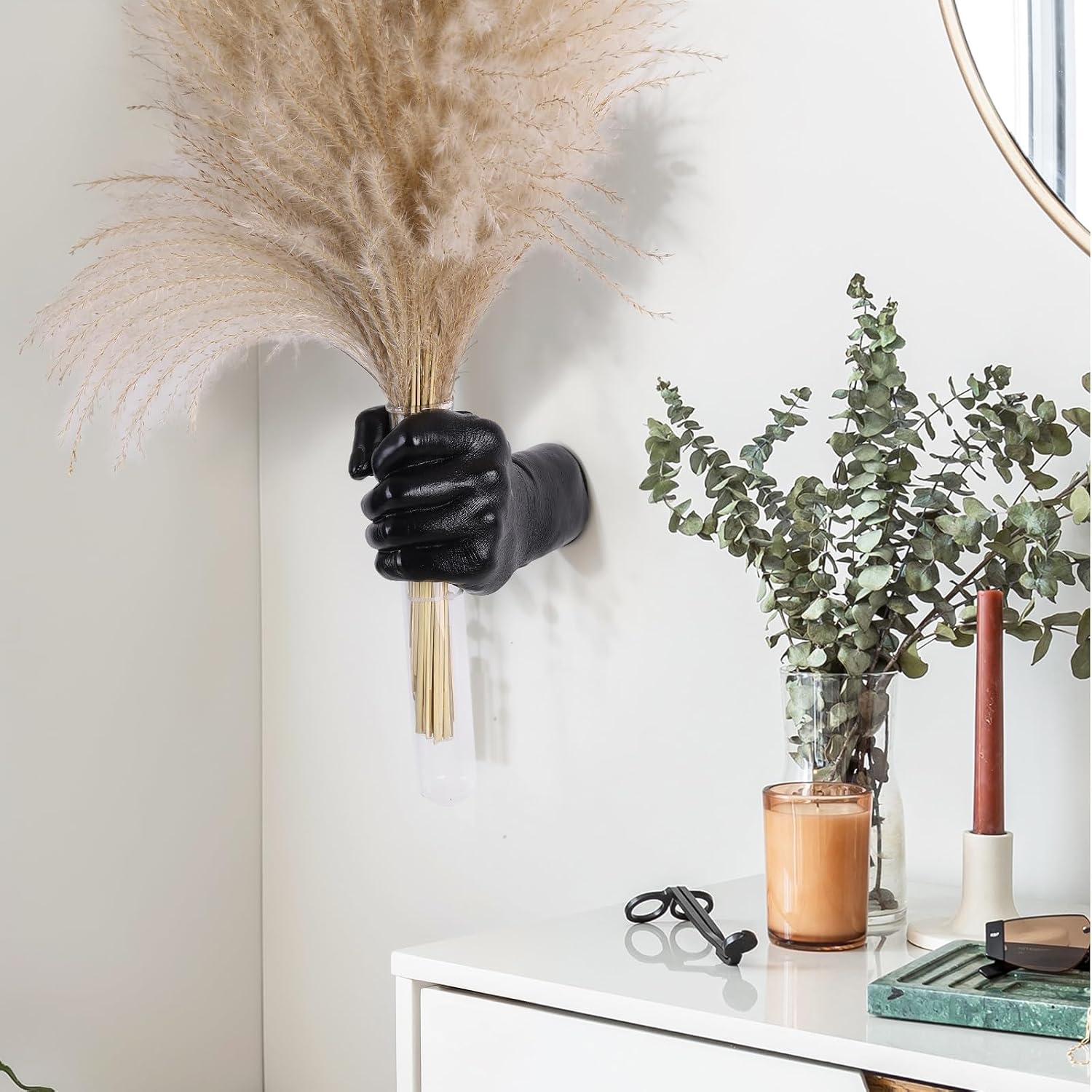 Funky Flower Vase / Black