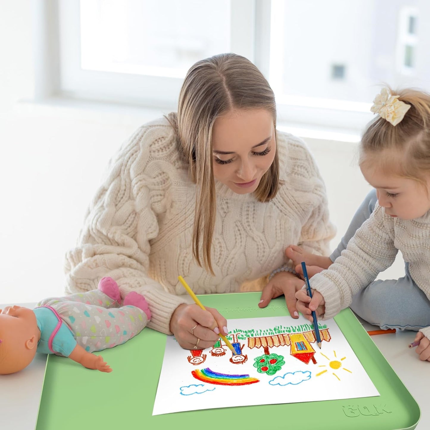Painting Mat for Kids / 16 x 24 / Green