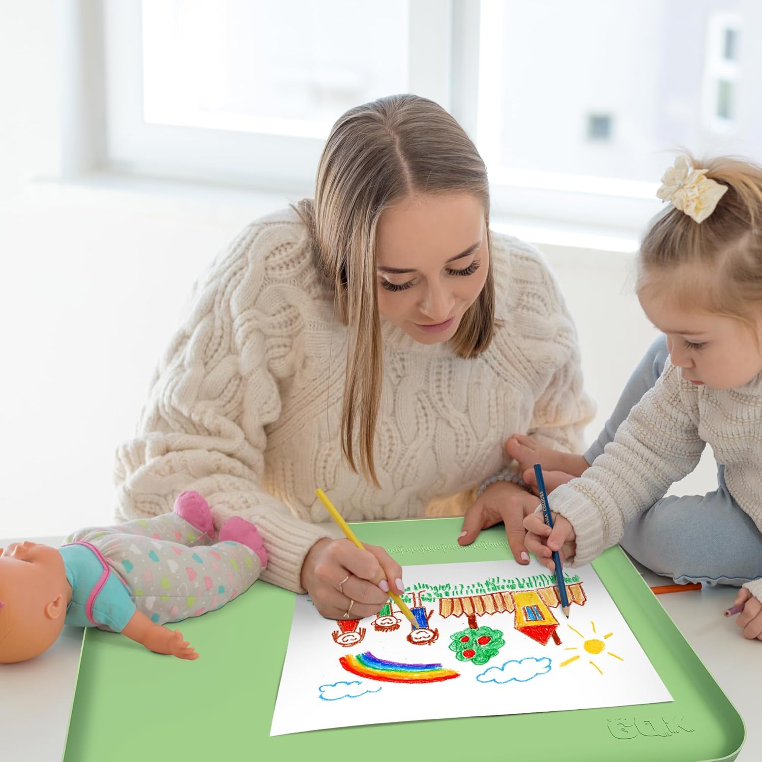 Painting Mat for Kids / 16 x 24 / Green
