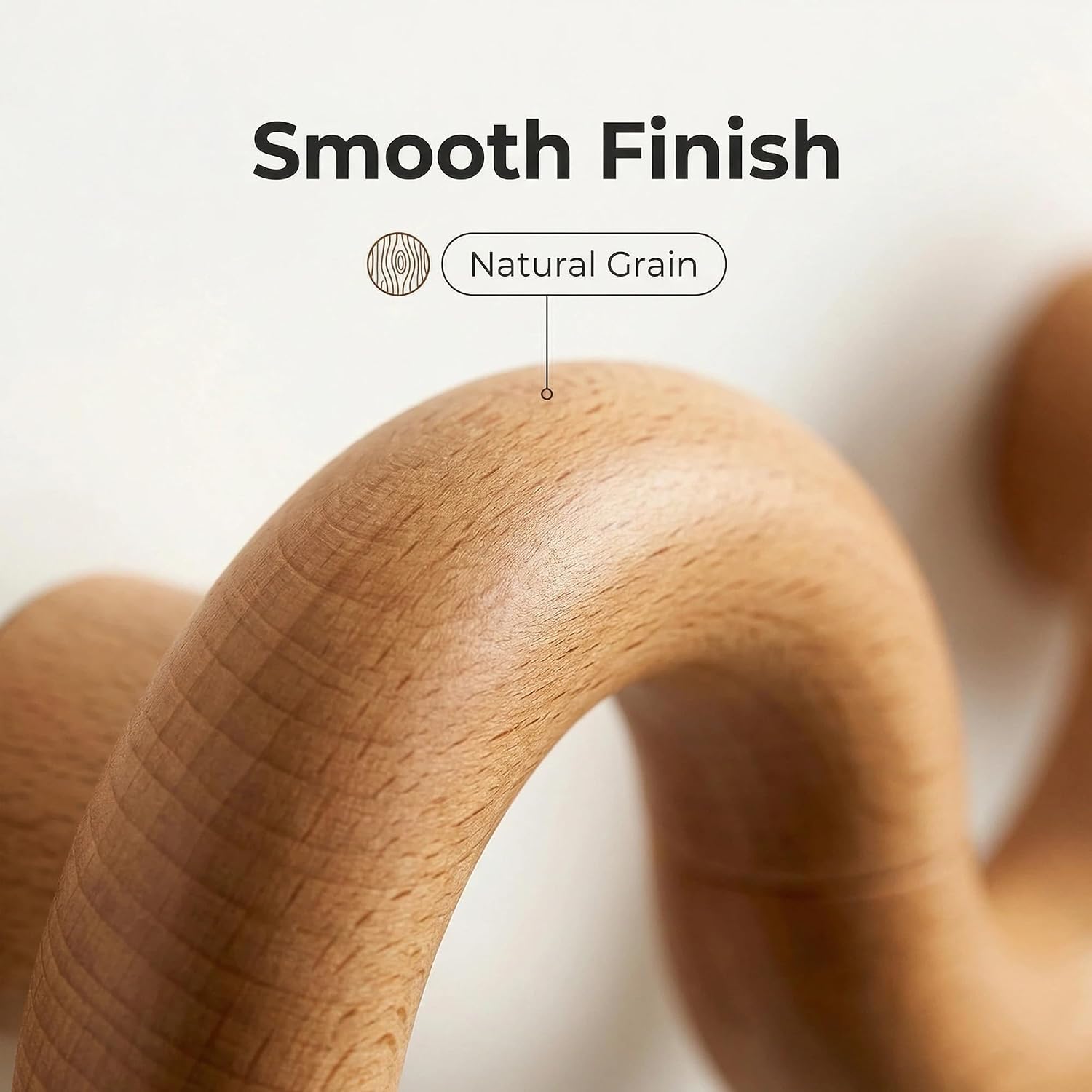 Wooden Decorative Wall Hooks Coat Hook Hat Rack Entryway Key Holder Organizer / Light Oak / Set of 3