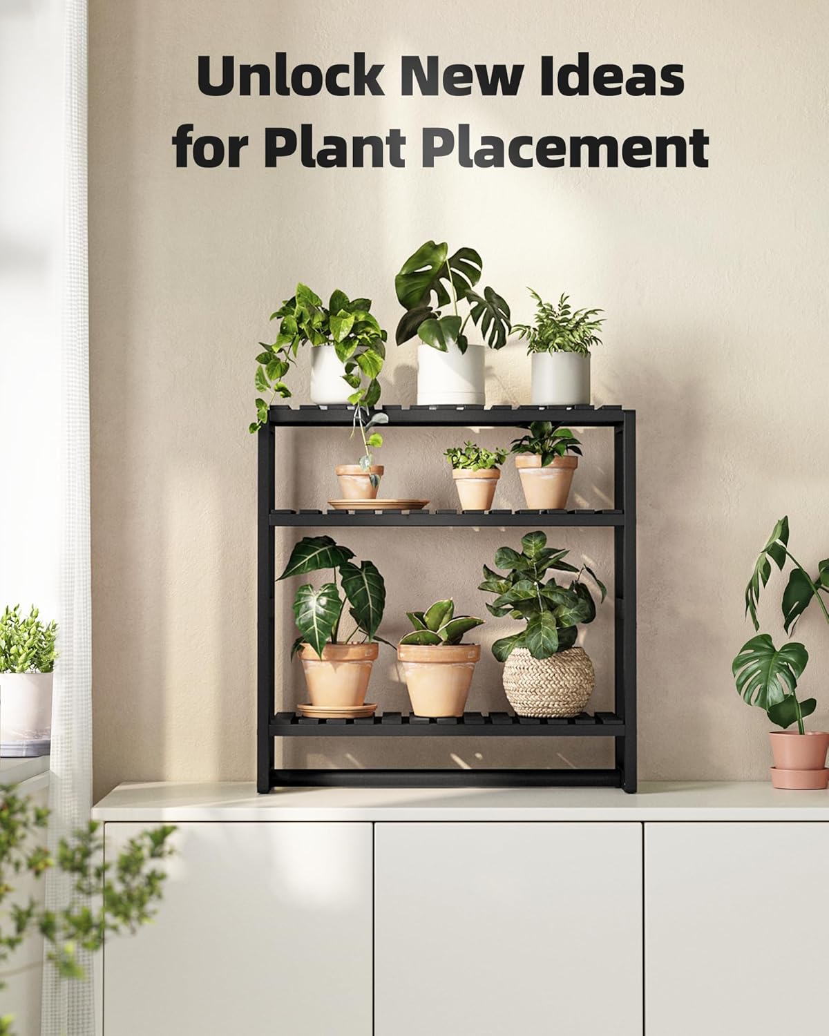Galood Over The Toilet Storage Bathroom Shelves Wall Mounted 3 Tier Black | Space Saver Corner Shelf Organizer Bamboo