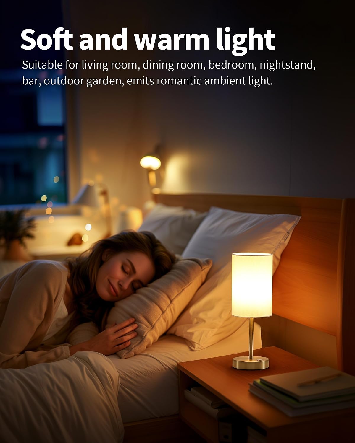KDG Gold Cordless Table lamp, Portable Bedside 4000mAh LED Desk Lamp | Rechargeable 3 Brightness Levels Emergency