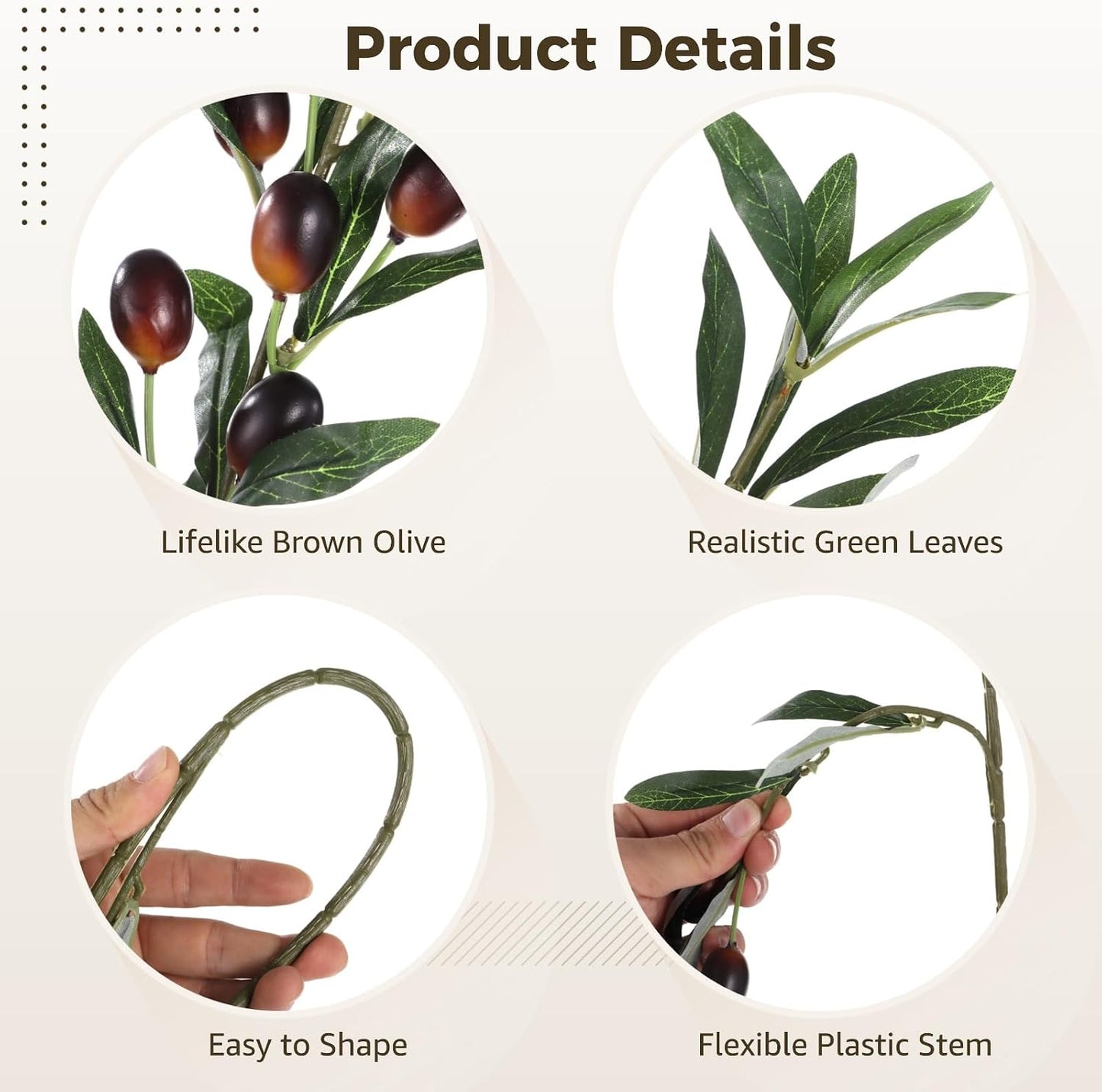 Artificial Olive Branches / 31 Inch / Set of 12