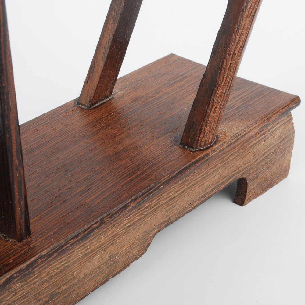 Chinese Wooden Rosewood 11" Curio Cabinets Shelf+ Mini Redware 2.5" Teacup / Hexagon / Set of 3