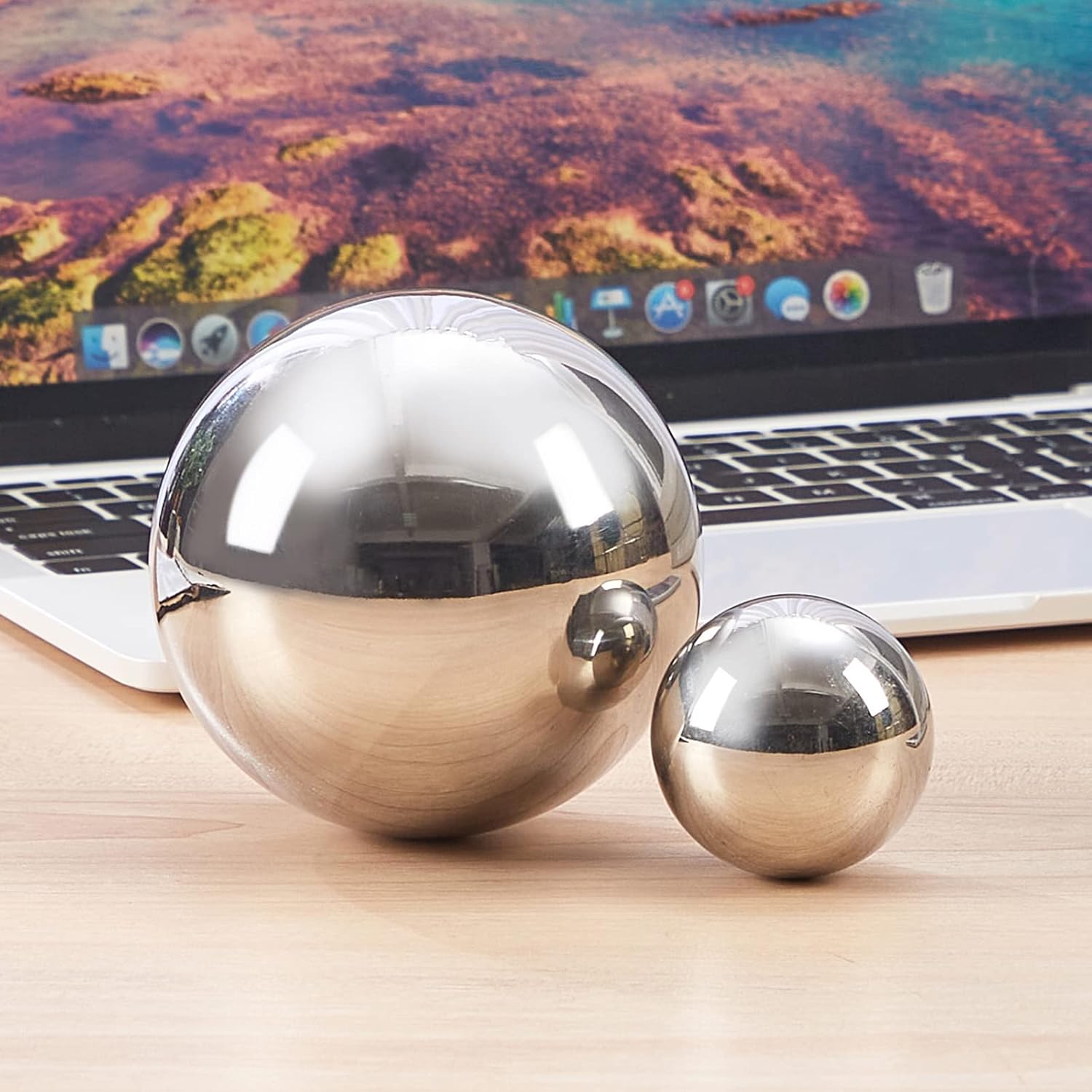 Stainless Steel Decorative Balls / 6 x 1 / MIX / Set of 6