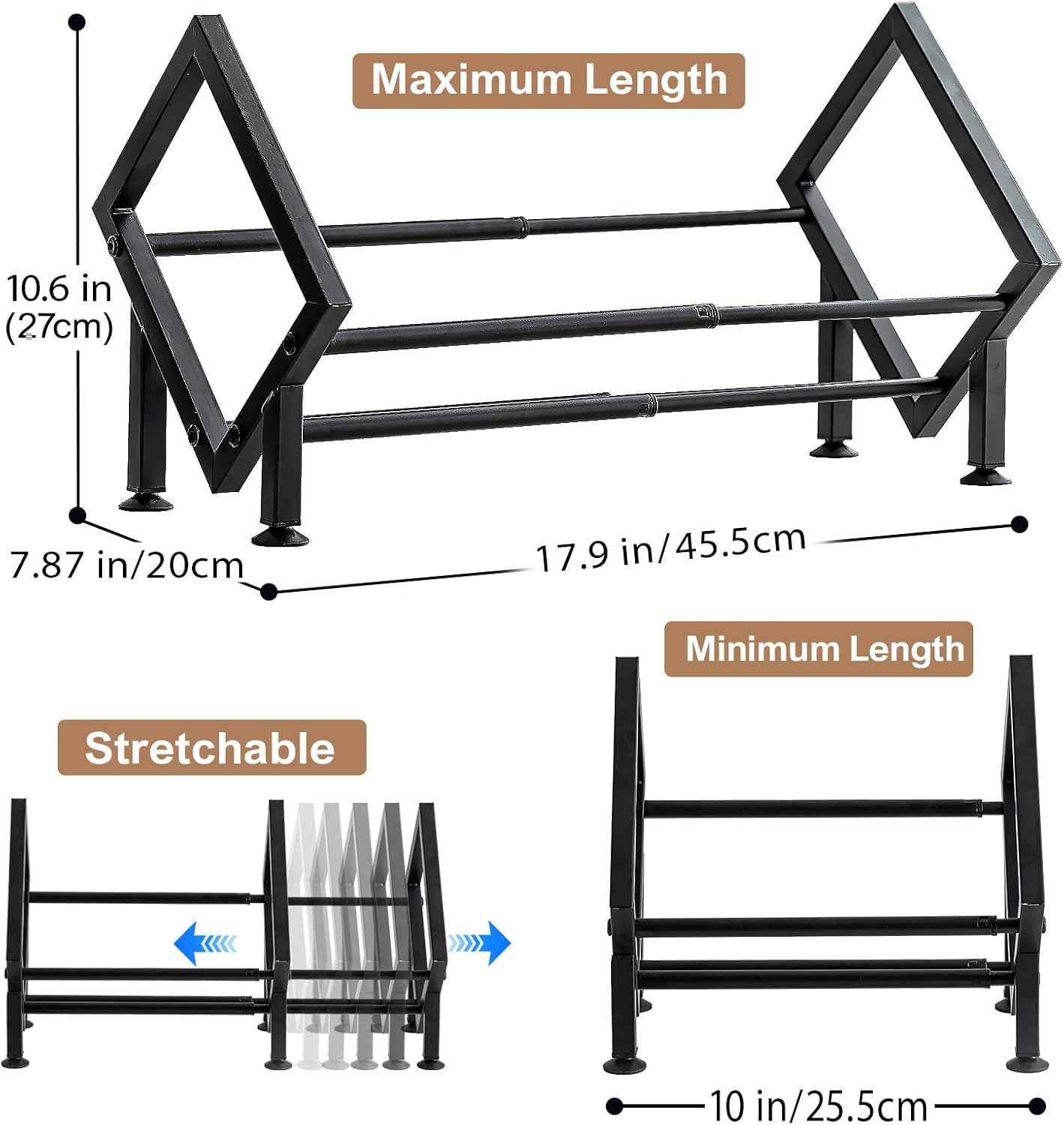 Adjustable Desktop Bookshelf for Desk Book Organizer, Tilting Tabletop Bookshelf in Office Home/Bedroom, Vinyl Record