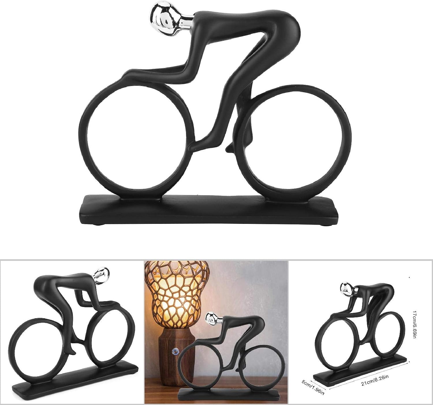 Home Decor Statues Abstract Art Statue Resin Bike Figurine Decorative Objects Home Decor Modern