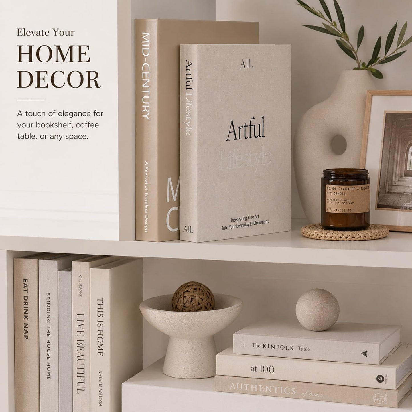 Faux Book Storage Boxes / Set of 2