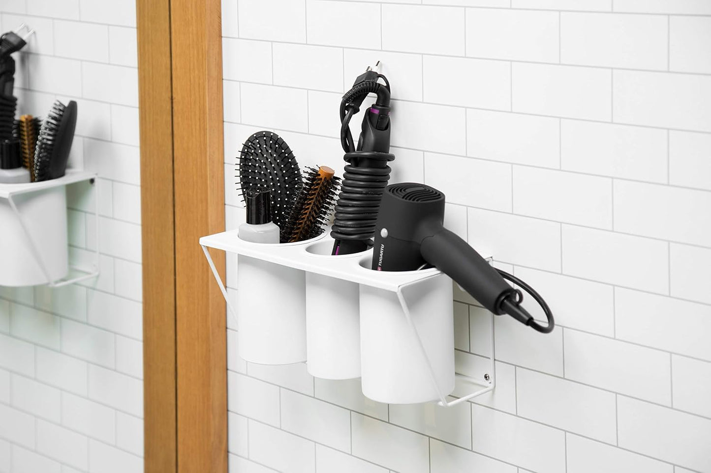 JackCubeDesign Wall Mount Hair Dryer Holder Hair Styling Product Care Tool Organizer Bath Supplies Accessories Tray