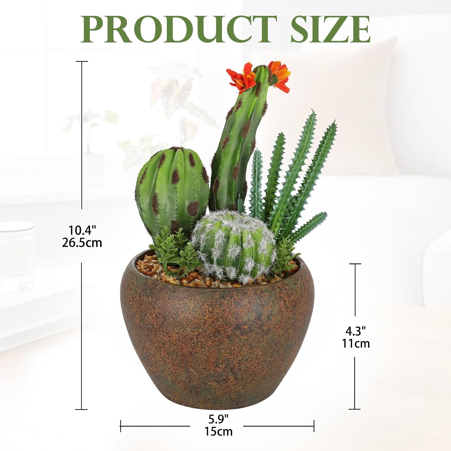 Assorted Artificial Cactus Plants Indoor
