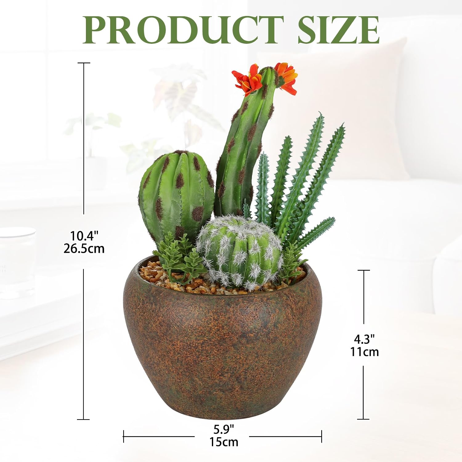 Assorted Artificial Cactus Plants Indoor
