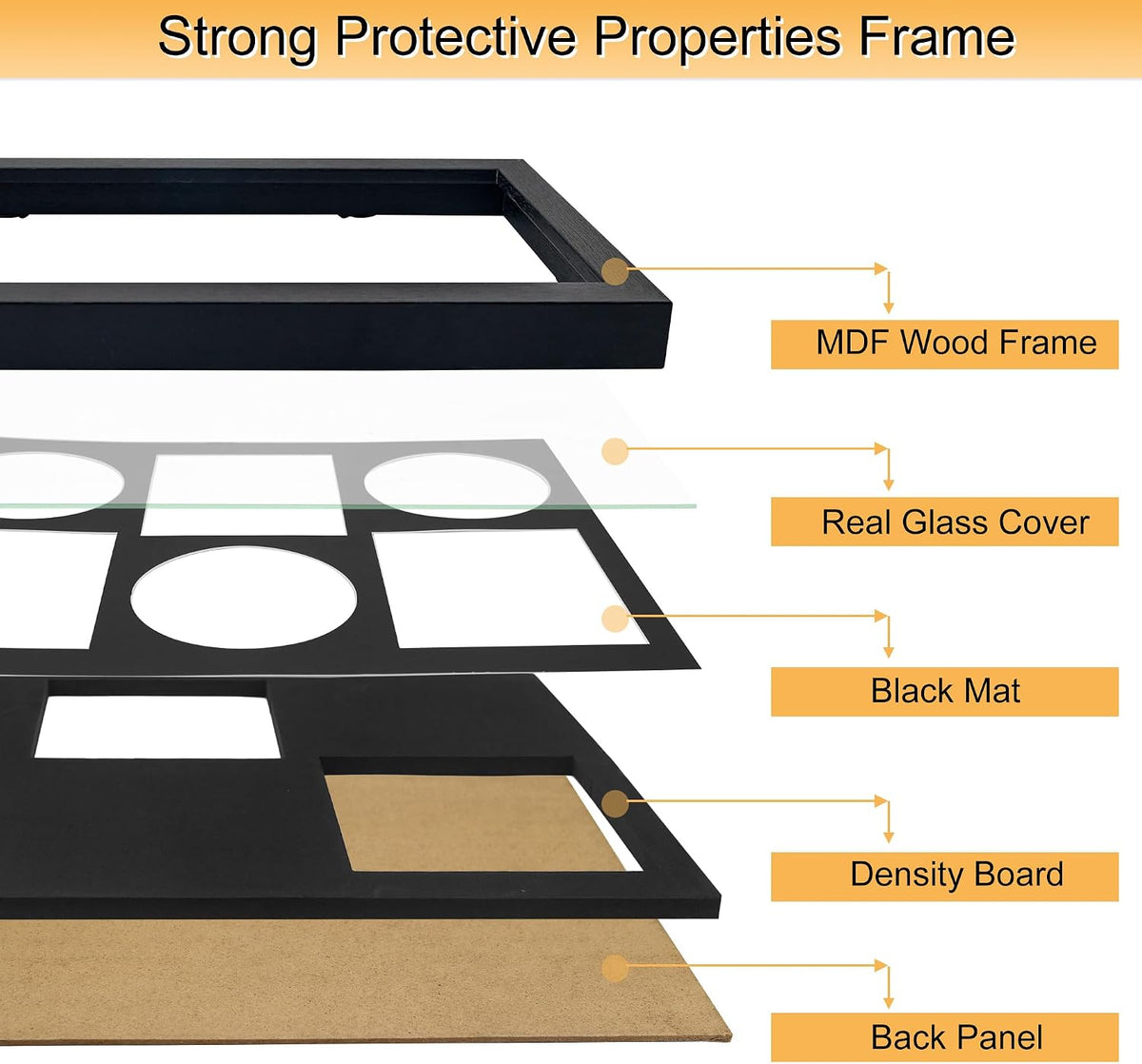 Signed CD Music Display Frame for Wall Mounting | wall cd holder Holds 3 CD/DVD Jewel Cases with Real Glass and Black
