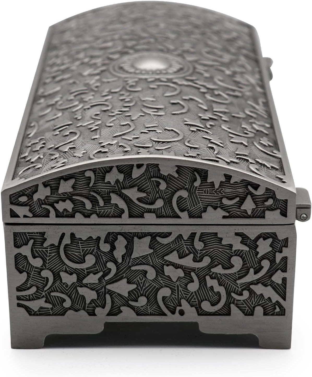 Vintage Metal Jewelry Box Small Trinket Storage Organizer Box Chest Ring Case / Sun / Large