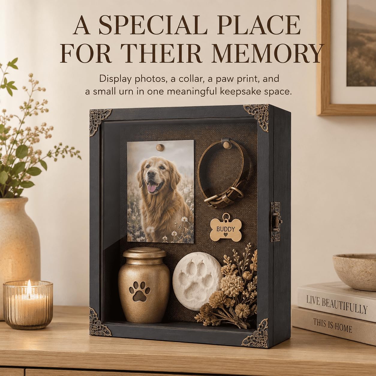 Deep Shadow Box Frame 11x14, 4.7in Depth Shadow Boxes Display Case with Soft Linen PIN Board, Vintage Charred Finish &