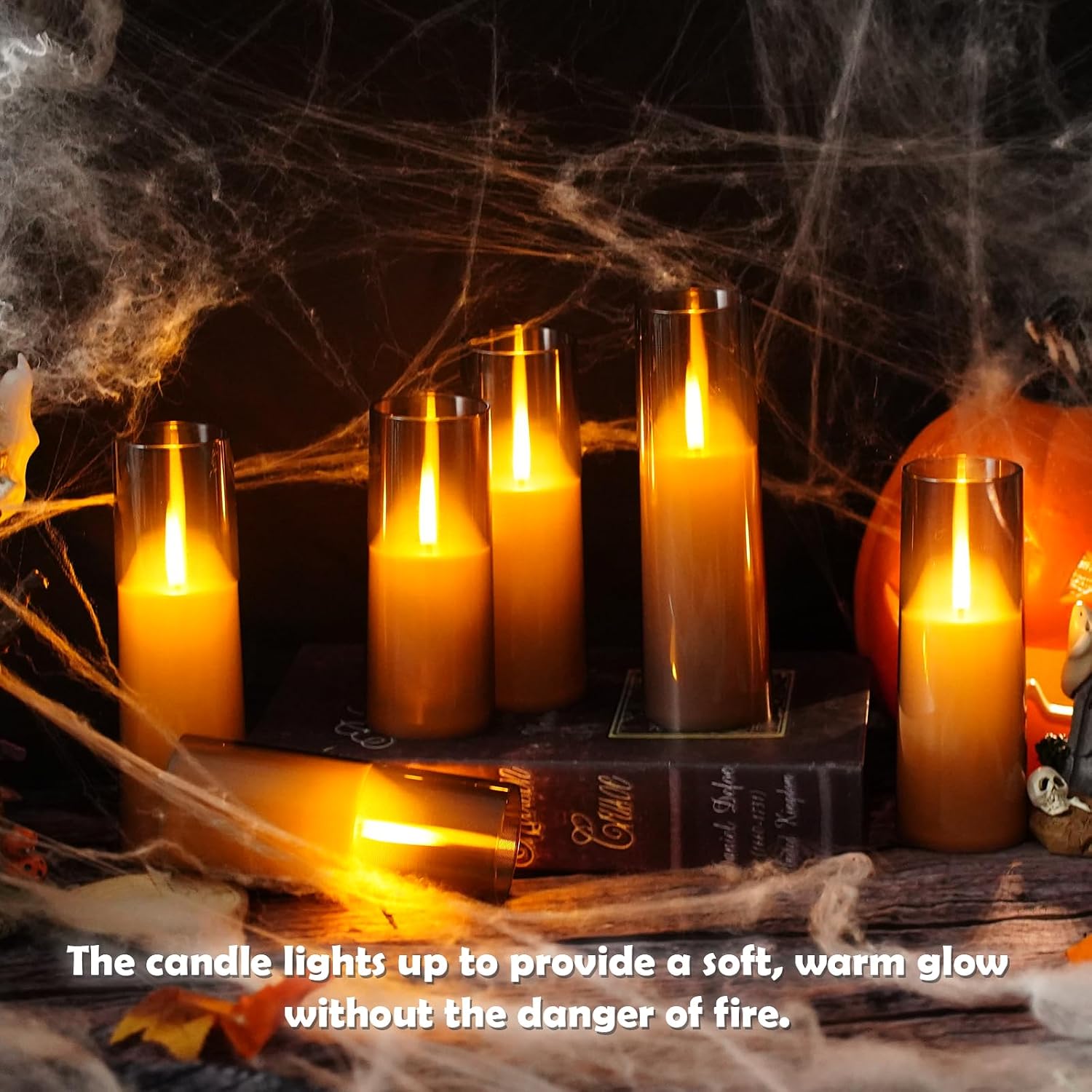 kakoya Flameless LED Candles Upgraded Realistic Flickering Flame,7Pcs Battery Operated Candles with Remote Timers,LED