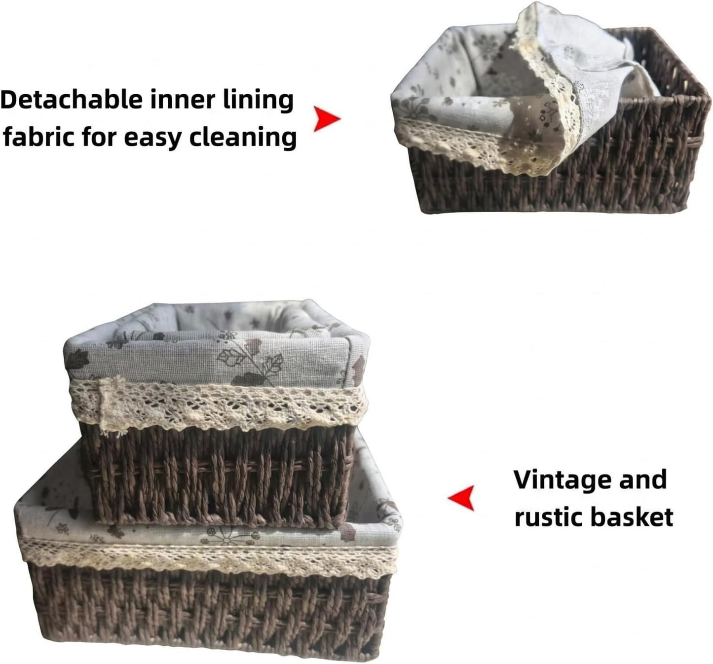 Wicker Woven Baskets / Coffee